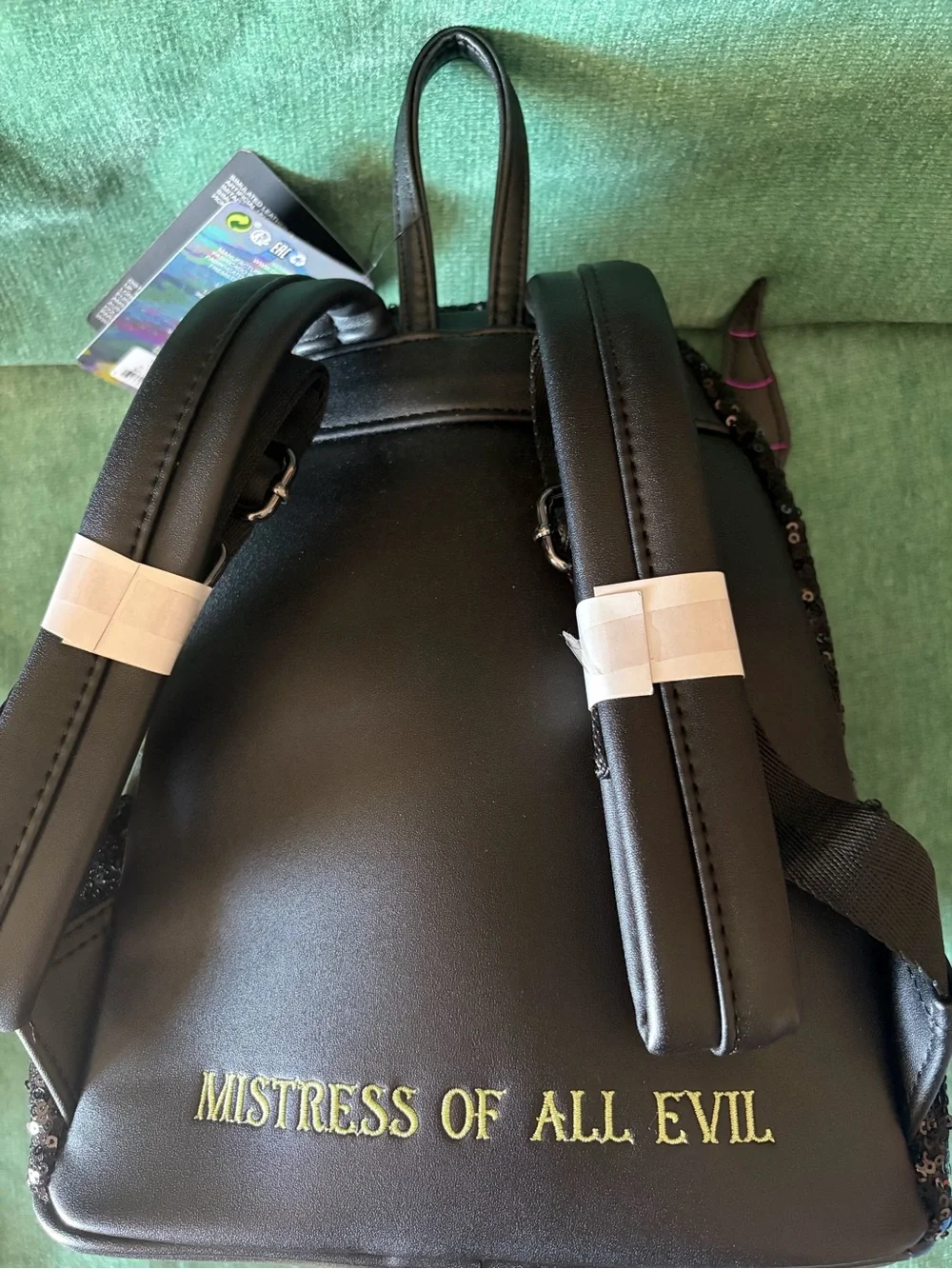 Loungefly Black, Green & Purple Dragon Sequin Backpack